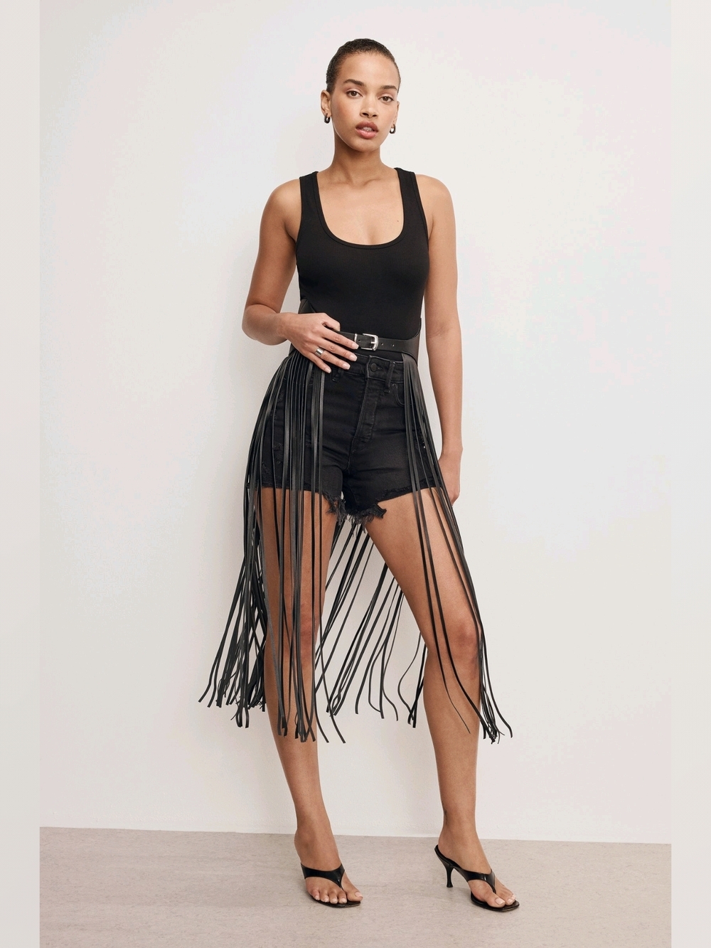 NWT! Good American Festival Fringe Belt